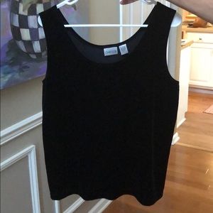 Chico’s Sleeveless Black Velvet Top